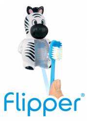 Flipper animal toothbrush holder